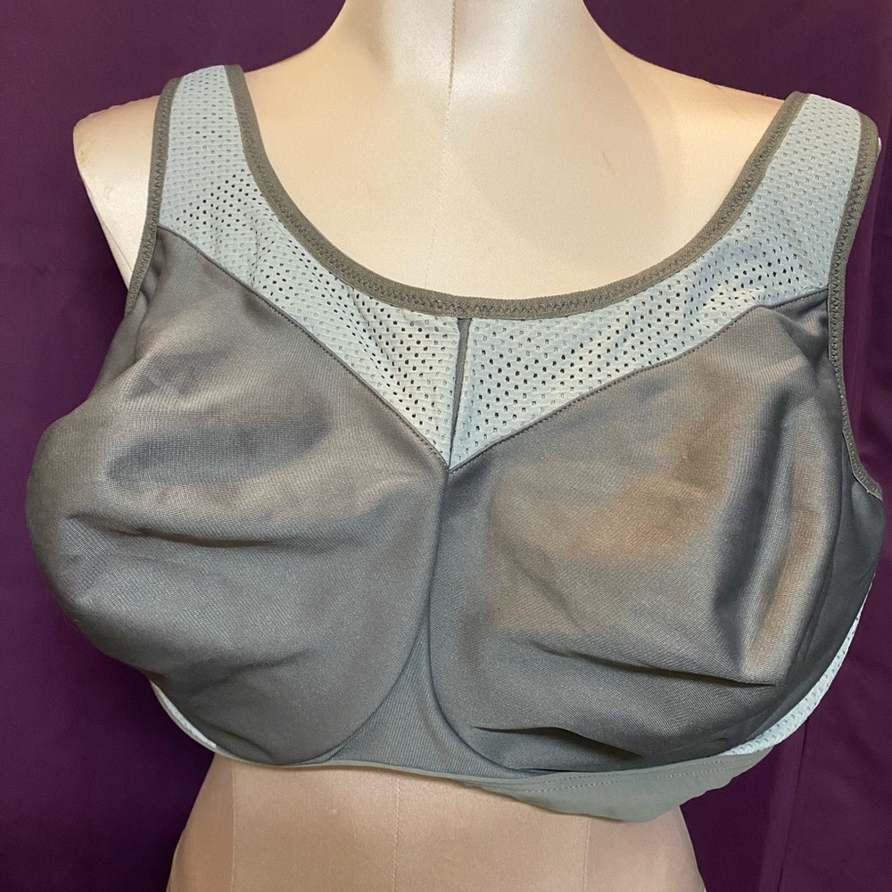 New Glamorise Women's High Impact Seamless Underwire Sports Bra - 9066 Size 46F - Picture 3 of 9